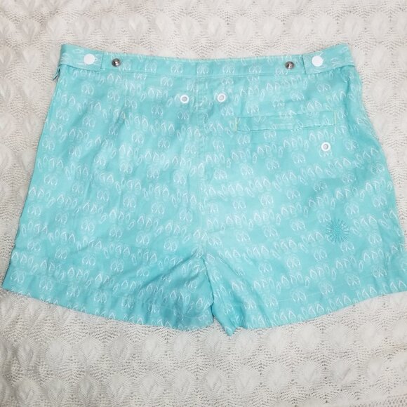 El Tuggle Flip Flop Swim Short light blue size 30 quick dry beach shorts pockets - Picture 2 of 13